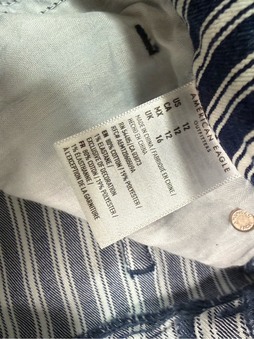 Striped Women’s Denim Shorts - Picture 5 of 5